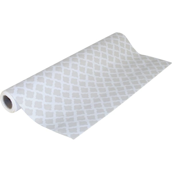 Con-Tact Brand Grip Print 18 In. x 4 Ft. Talisman Pale Gray Non-Adhesive Shelf Liner 04F-C7HR0-01 - main